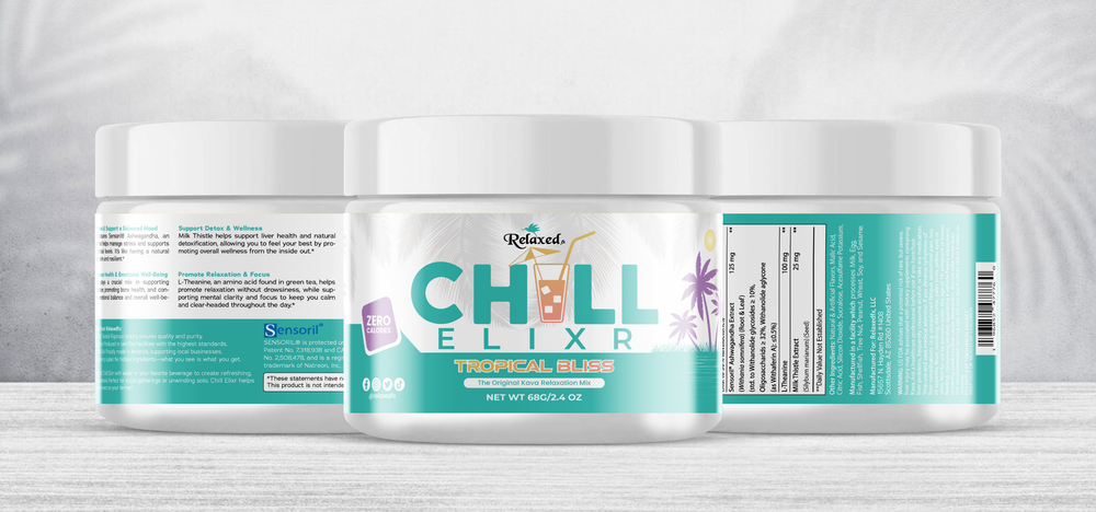 Chill Elixr - The Original Relaxation Mix with Kava, Adaptogens, L-Theanine & B Vitamins